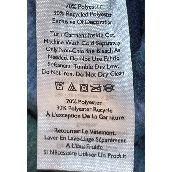 Eddie Bauer Mens Fast Fleece Shirt Large Striped Blue Green Long Sleeve Button - Picture 10 of 11